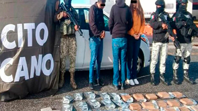 Caen tres en posesión de casi 50 kilos de opioides sintéticos y otros enervantes, en Baja California 