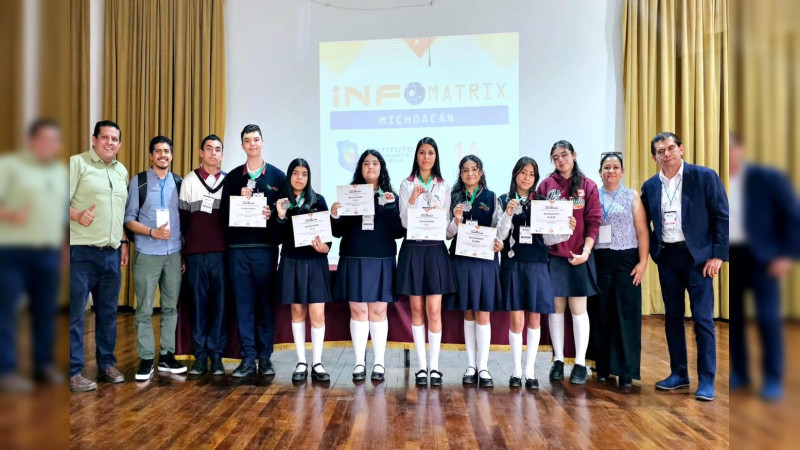 Alumnos de Cecytem deslumbran en feria de ciencias Infomatrix Michoacán 2025 