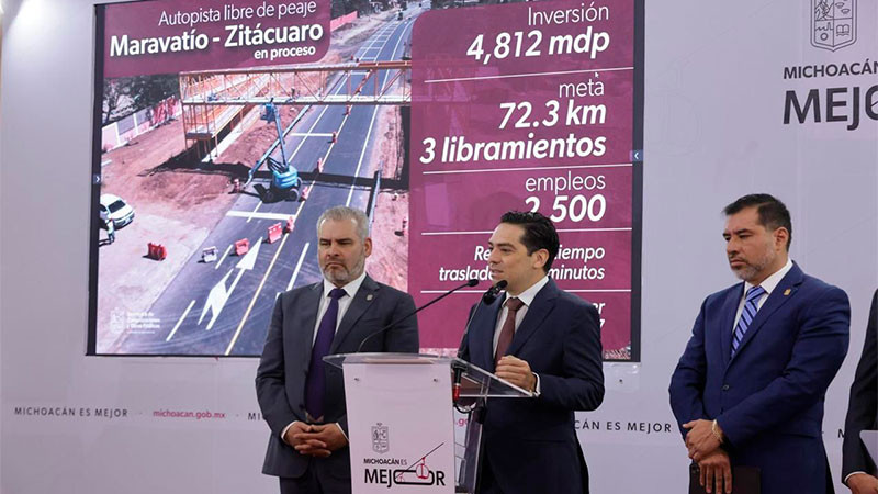 Gobierno de Sheinbaum destina más de 23 mil mdp en infraestructura carretera para Michoacán: Bedolla 