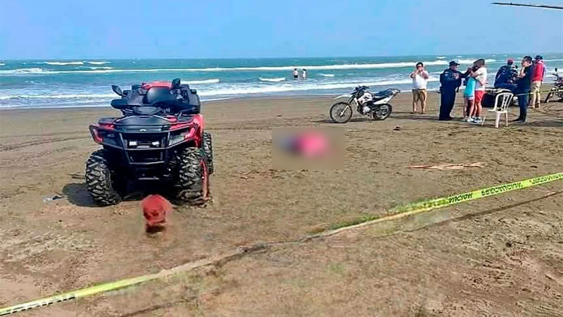 Muere mujer tras ser atropellada con una cuatrimoto en playa de Úrsulo Galván, Veracruz 