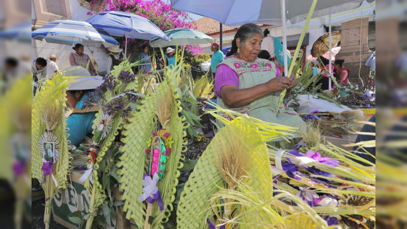 Tianguis de Domingo de Ramos: escaparate del arte popular michoacano