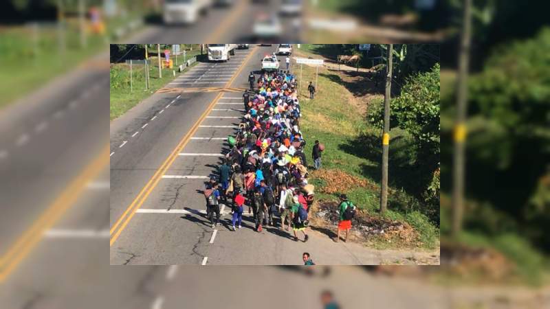 Llega sexta caravana migrante a Chiapas