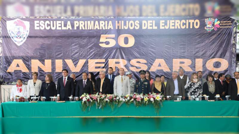 Escuela primaria Hijos del Ejército celebra 50 aniversario 